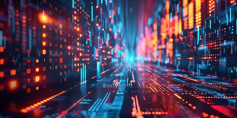 Abstract digital technology background. 3d rendering, 3d illustration