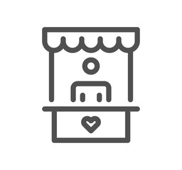 Volunteering related icon outline and linear vector.	
