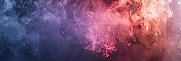 Obraz premium Colorful smoke isolated on black background
