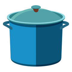        Large pot vector art illustration.
