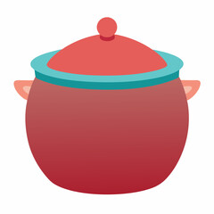         Large pot vector art illustration.
