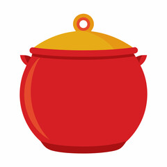         Large pot vector art illustration.
