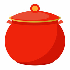         Large pot vector art illustration.
