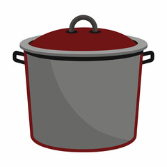         Large pot vector art illustration.
