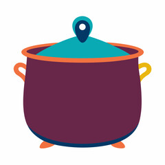         Large pot vector art illustration.
