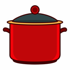         Large pot vector art illustration.
