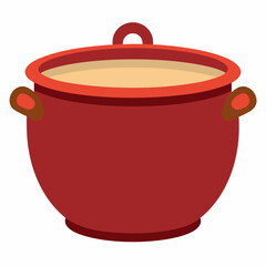         Large pot vector art illustration.
