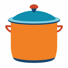         Large pot vector art illustration.
