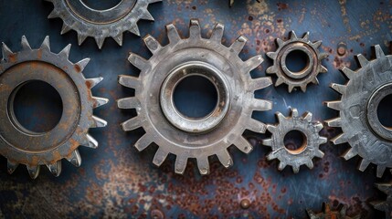 A series of gears interlocking, representing teamwork and machinery