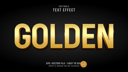 3D golden editable text effect