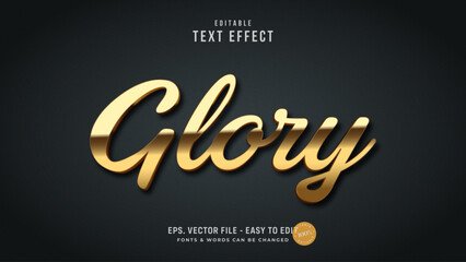 Luxury gold script editable text effect, elegant gold style