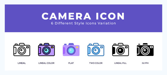 Camera icon set. vector illustration.
