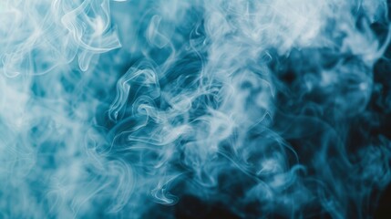 Fototapeta premium White smoke isolated on black background