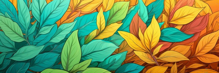 Fototapeta premium Leaves Material Structure Background - Generative AI