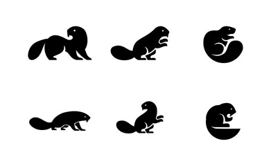 Beaver Logo icon design illustration template