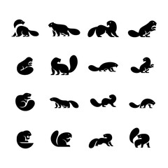 Beaver Logo icon design illustration template © Alpha Vector
