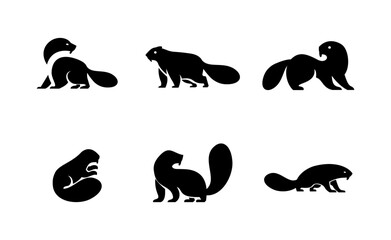 Beaver Logo icon design illustration template © Alpha Vector