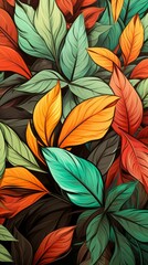 Fototapeta premium Leaves Material Structure Background - Generative AI