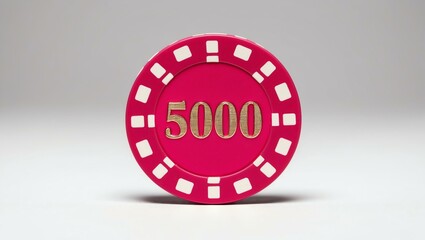 Fototapeta premium create an image of a single pink dollar poker chip background