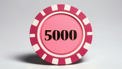 Fototapeta premium create an image of a single pink dollar poker chip background