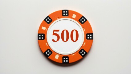 Fototapeta premium create an image of a single orange dollar poker chi background