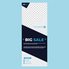 Premium Quality blue and black Business X Banner design template