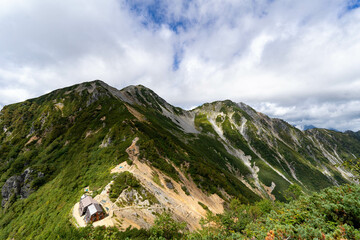 夏空の針ノ木岳