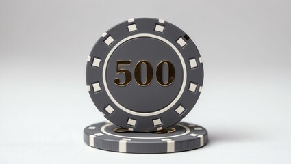 Fototapeta premium create an image of a single grey dollar poker chip background