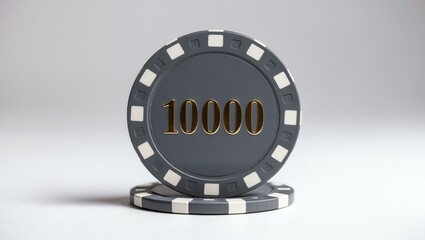 Fototapeta premium create an image of a single grey dollar poker chi background