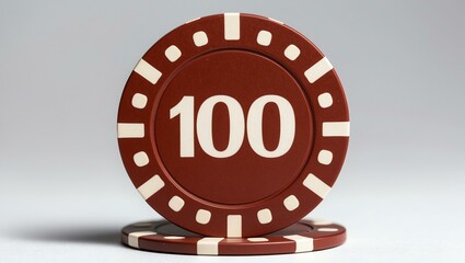 Fototapeta premium create an image of a single brown dollar poker chip background