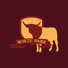 Cow  logo vector graphic illustration on background