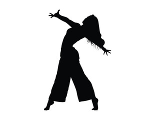 Woman Dancing silhouette vector