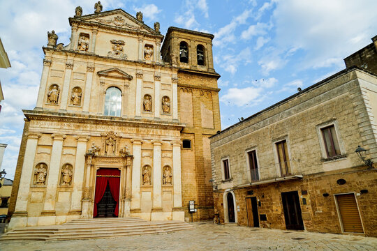 Mesagne, chiese e dettagli dell'architettura religiosa  barocca, Brindisi, Puglia. Italia