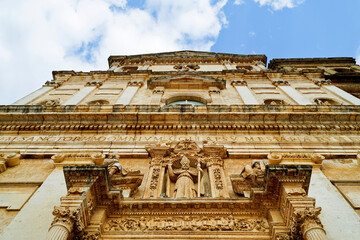 Mesagne, chiese e dettagli dell'architettura religiosa  barocca, Brindisi, Puglia. Italia