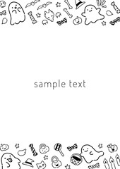 ハロウィンモチーフのフレーム素材