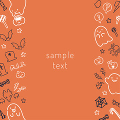 ハロウィンモチーフのフレーム素材