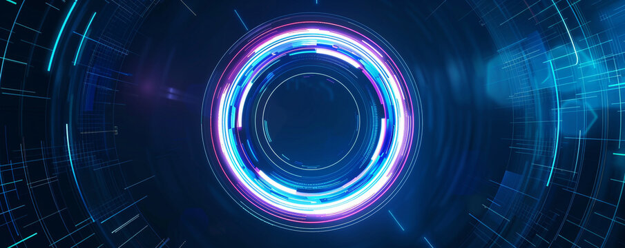 Abstract background with a rotating circle and room for your text