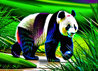 Naklejka premium Panda generative ai