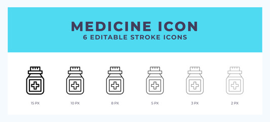 Medicine lineal icon symbol vector. Black outline for web. App. Presentation and more.