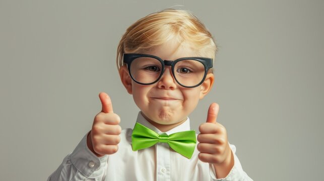 The Kid with Thumbs Up