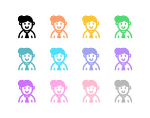 Editable housewife with bun hairstyle avatar vector icon. User, profile, identity, persona. Part of a big icon set family. Perfect for web and app interfaces, presentations, infographics, etc