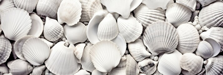 Seashells Material Structure Background - Generative AI