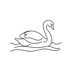 illustration of a swan