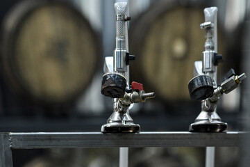 beer hops malt brewery foam factory shop business drink bottlejar stopper brown hand hands iron barrel packaging warehouse