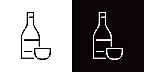 シンプルな米焼酎のラインアイコン