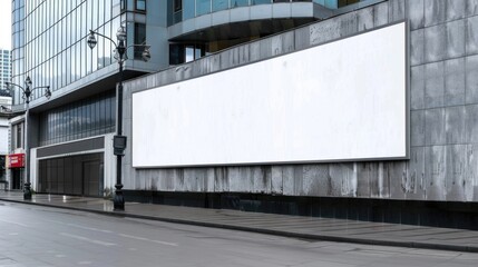 Obraz premium Large billboard advertisement mockup on modern building exterior