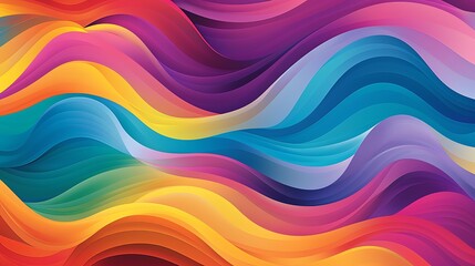 Energetic Fluid Wave Pattern with Vibrant Gradients
