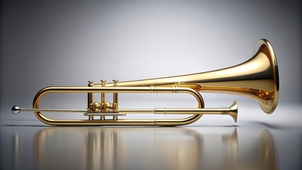 Brass trombone isolated on background, music, instrument, brass, trombone,isolated, shiny, detailed, symphony, classical