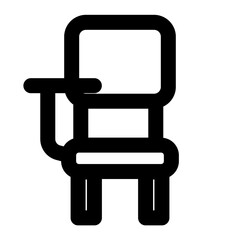 desk chair icon line 