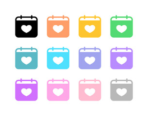 Editable wedding date vector icon. Wedding, valentine, love, celebration. Part of a big icon set family. Perfect for web and app interfaces, presentations, infographics, etc